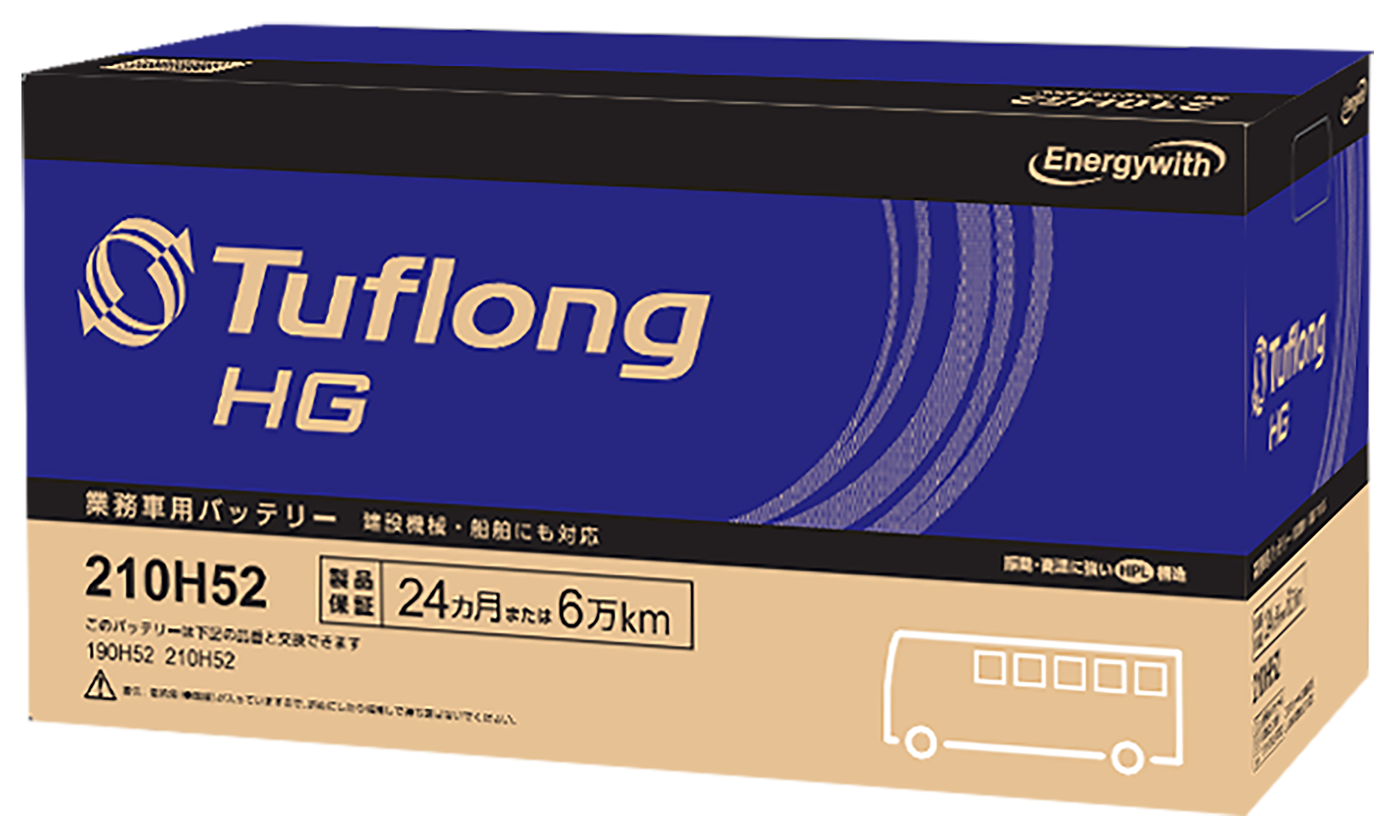 日本製　配送車・業務用車バッテリー　Tuflomg　HG  GHA210H52